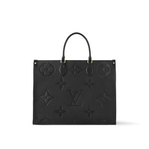 Louis Vuitton On The Go GM Black Monogram Empreinte Leather Tote